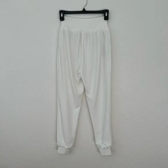 Cinq a Sept 5a7 Jogger Dress Pants XS High Waist Sheer Lined Off White $265